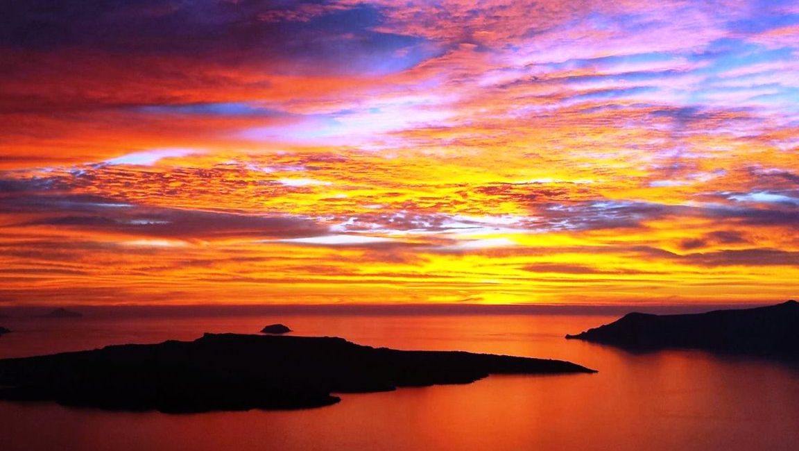 Santorini Sunset from above